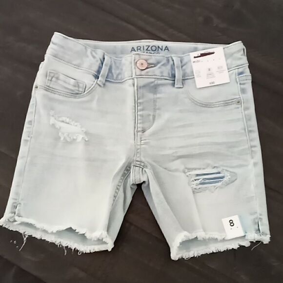 Arizona Jean company Girls shorts 8 regular adjustable waist band - Picture 1 of 5